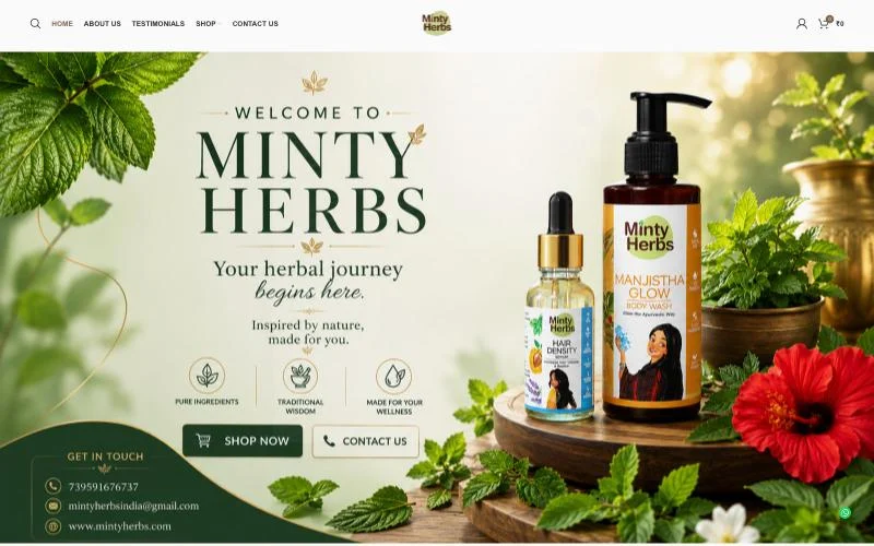 The Minty Herbs homepage